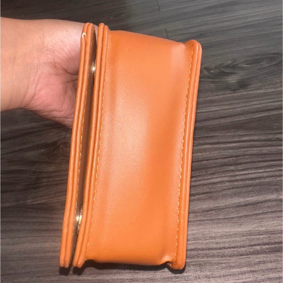 Orange Faux Fur Handle Bag with NY Logo - Picture 7 of 9